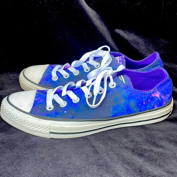 CONVERSE ALL STAR PURPLE CELESTIAL LOW TOP SNEAKERS - 9 - NIB ! 💜👟✨ - Picture 4 of 9